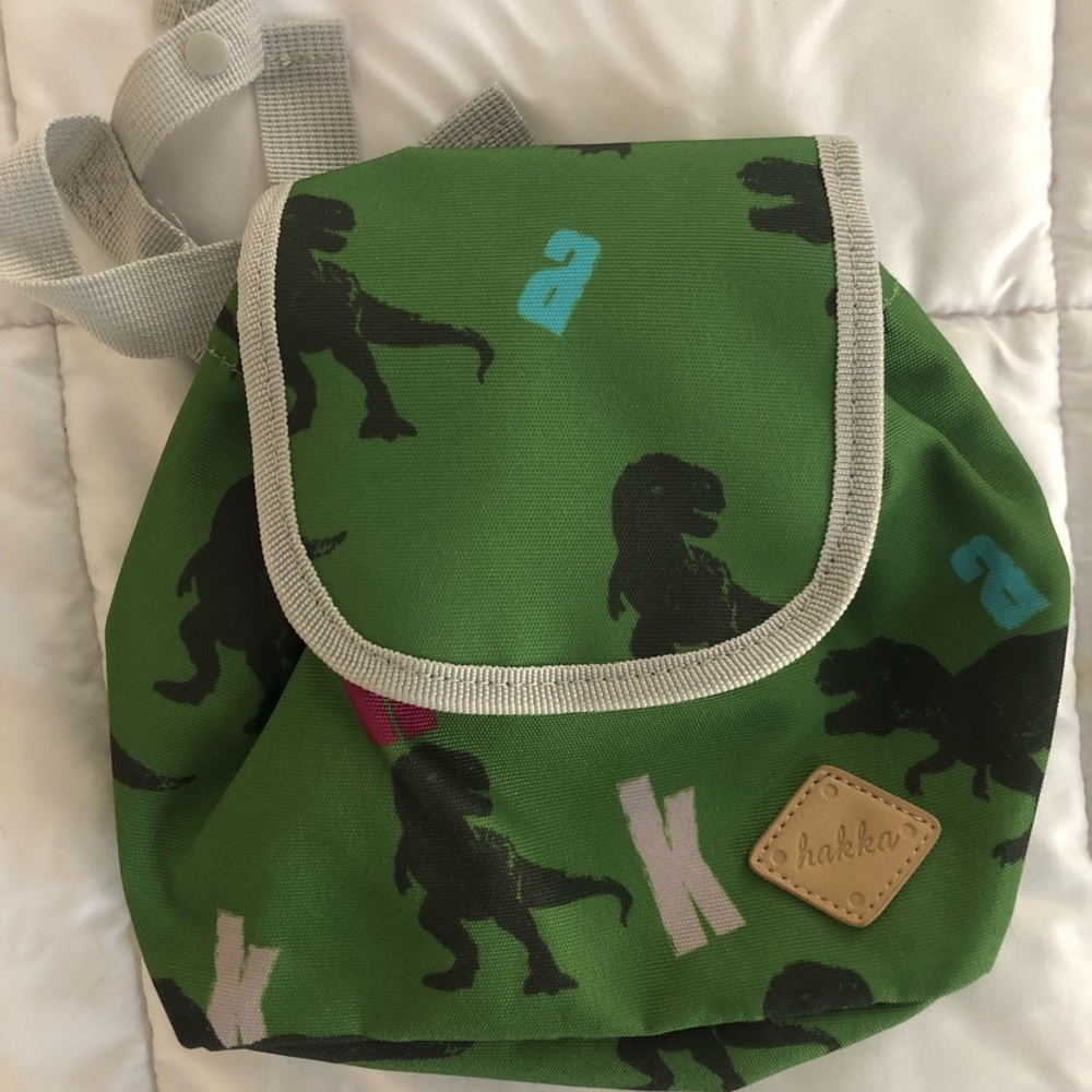 Hakka Japan Green Dinosaur Toddler Kids Backpack With Buckles